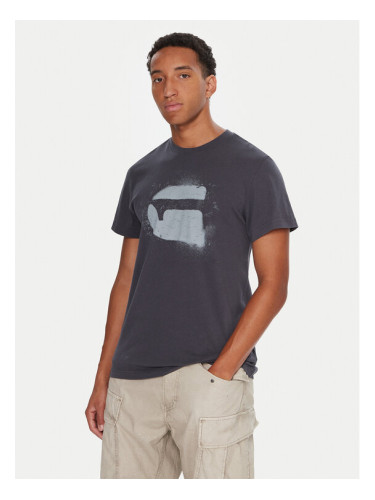 G-Star Raw Тишърт Spray Logo D26833-D101 Тъмносин Regular Fit