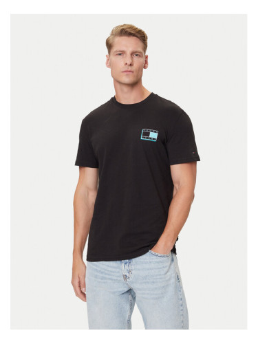 Tommy Jeans Тишърт Pop Color Flag DM0DM21577 Черен Regular Fit