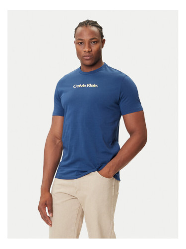 Calvin Klein Jeans Тишърт Glitched Logo LV04RC858G Син Regular Fit