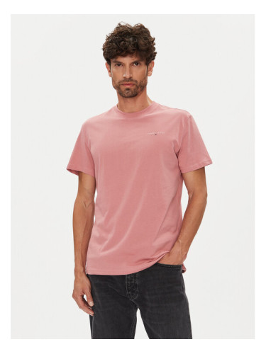 Tommy Jeans Тишърт Linear Chest DM0DM21780 Розов Slim Fit