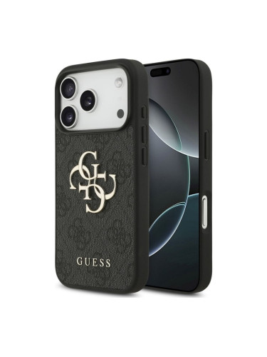 Оригинален кейс Guess Big 4G Logo Classic, За iPhone 17 Pro (6.3), Черен