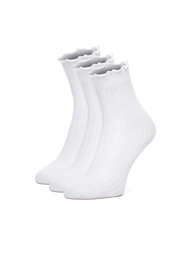 Nine West Дълги чорапи CEO_AS_NW_01_Z_AW25 (3-PACK) Бял