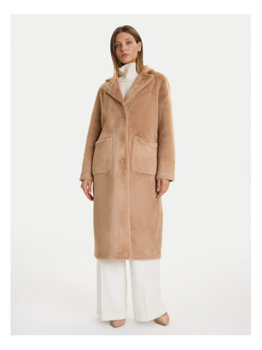 Rinascimento Преходно палто CFC0122205003 Бежов Regular Fit