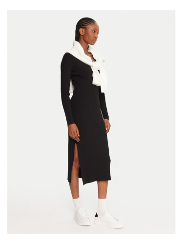 Lacoste Плетена рокля EF4175 Черен Slim Fit