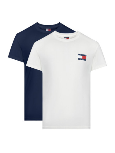 Tommy Jeans Комплект 2 тишъртки Ess Flag DM0DM22143 Цветен Slim Fit