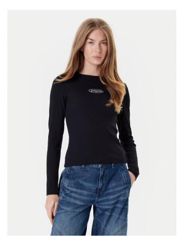 Guess Jeans Блуза W5YP38 KA0H1 Черен Slim Fit