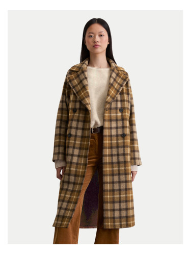 Marc O'Polo Вълнено палто 508 0183 71151 Кафяв Relaxed Fit