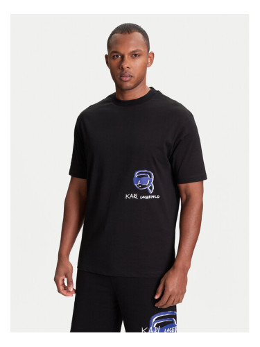 KARL LAGERFELD Тишърт 755144 553225 Черен Regular Fit