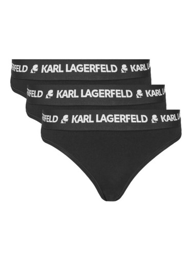 KARL LAGERFELD Комплект 3 чифта класически бикини A1W47148 Черен