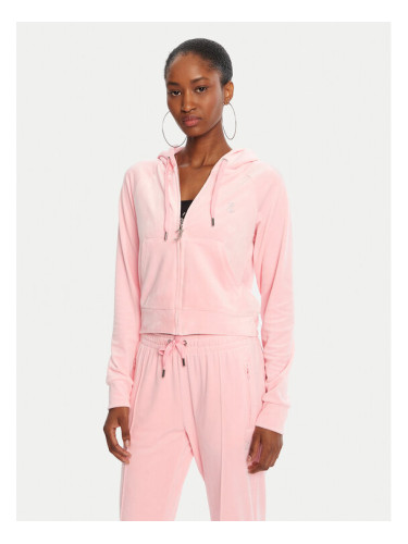 Juicy Couture Суитшърт Madison JCWA122001 Розов Slim Fit