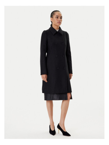 BOSS Вълнено палто Cale 50550723 Черен Relaxed Fit