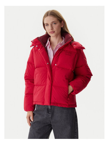 Tommy Jeans Пухено яке Alaska DW0DW21623 Червен Relaxed Fit