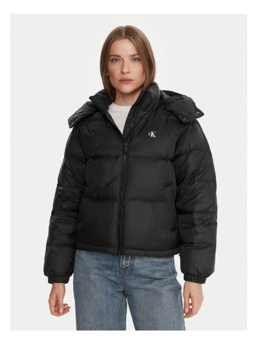 Calvin Klein Jeans Пухено яке Essential LV047D501G Черен Relaxed Fit