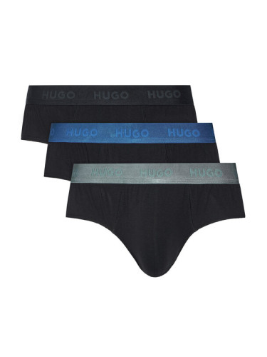 HUGO Комплект 3 чифта слипове 50532570 Черен