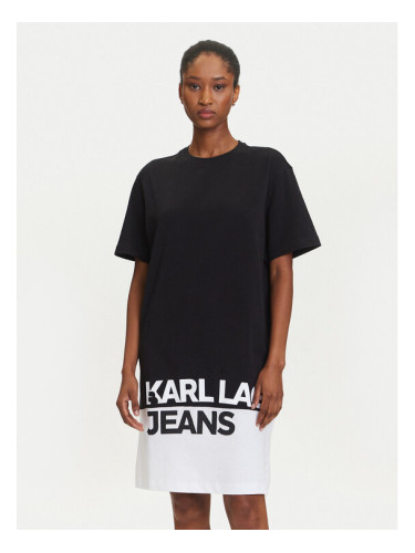 Karl Lagerfeld Jeans Ежедневна рокля A3W13005 Черен Regular Fit