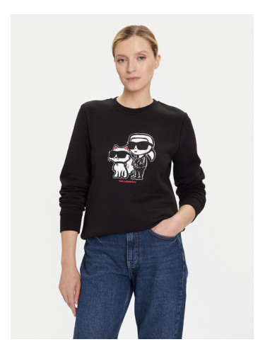 KARL LAGERFELD Суитшърт A4W20045 Черен Regular Fit
