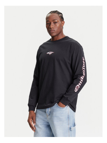 Quiksilver Суитшърт Mercury Old English Ls EQYZT08169 Черен Comfort Fit