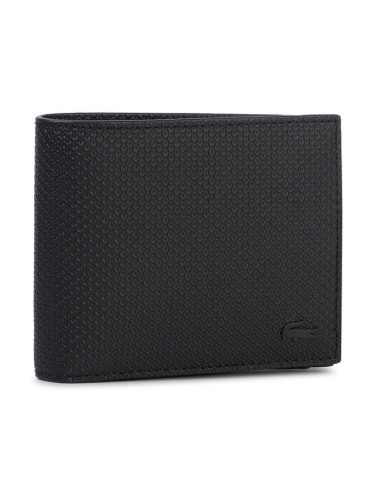 Lacoste Портфейл Billfold Zip Case NH2826CE Черен