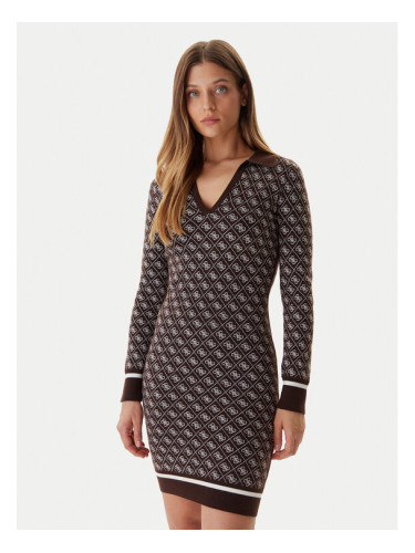 Guess Плетена рокля W5BK25 Z3JD2 Кафяв Slim Fit
