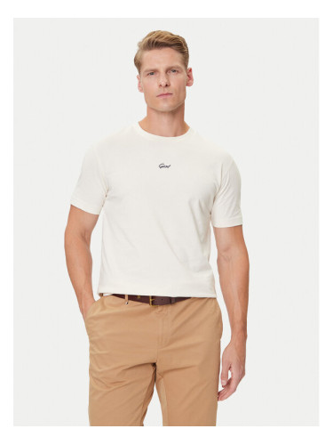 Gant Тишърт Small Graphic 2003343 Екрю Regular Fit