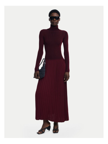 Desigual Плетена рокля Sigritt 25WWVF09 Бордо Slim Fit