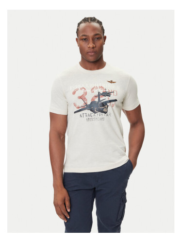 Aeronautica Militare Тишърт 252TS2472UJ00708 Екрю Regular Fit