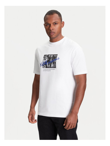 KARL LAGERFELD Тишърт 755143 553225 Бял Regular Fit