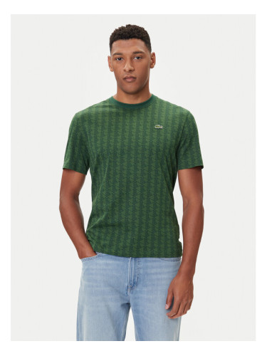 Lacoste Тишърт TH5902 Зелен Classic Fit
