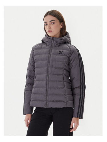 adidas Преходно яке adicolor JX2938 Сив Slim Fit