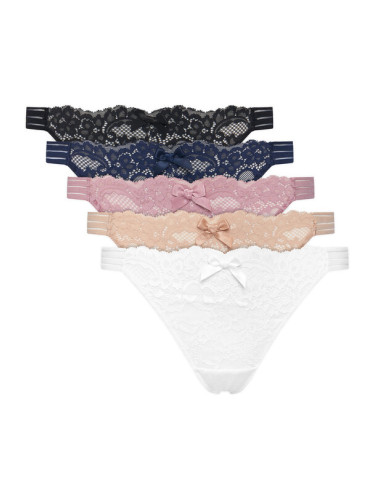 Hunkemöller Комплект 5 чифта бикини тип прашка 302722 Цветен