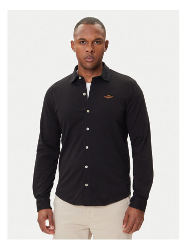 Aeronautica Militare Риза 252CA1265UP00342 Черен Regular Fit
