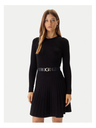 Guess Плетена рокля W5BK68 Z2YJ2 Черен Slim Fit