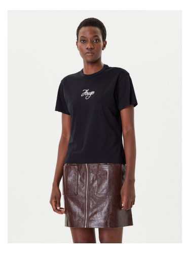 HUGO Тишърт Destrel_3 50550117 Черен Regular Fit