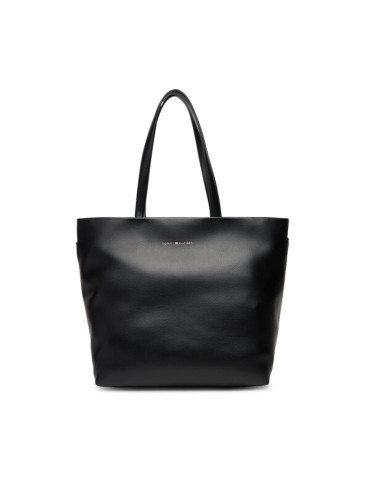 Tommy Hilfiger Дамска чанта Th Logotape Tote AW0AW17693 Черен