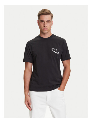 Karl Lagerfeld Jeans Тишърт A3M17031 Черен Regular Fit