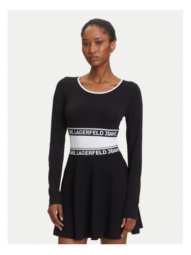 Karl Lagerfeld Jeans Боди A3W17045 Черен Slim Fit