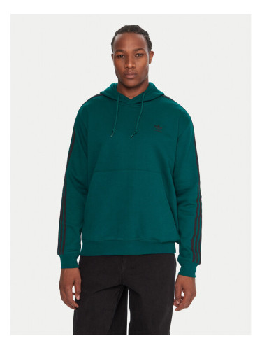 adidas Суитшърт adicolor Classics 3-Stripes JY1378 Зелен Regular Fit