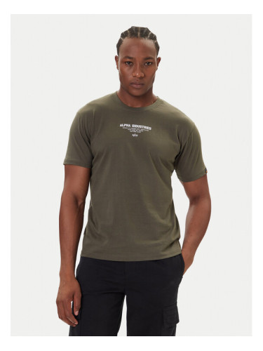 Alpha Industries Тишърт Sky Wolf 258510 Зелен Regular Fit
