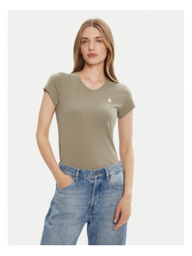 G-Star Raw Тишърт Eyben D24533-4107 Зелен Slim Fit