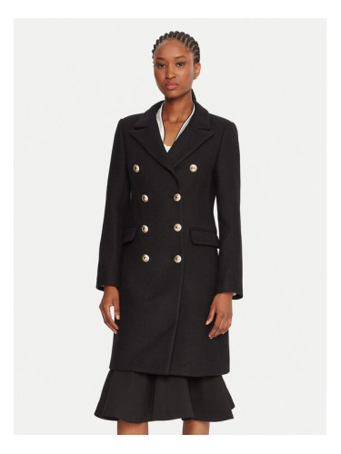 Rinascimento Вълнено палто CFC0126209003 Черен Slim Fit