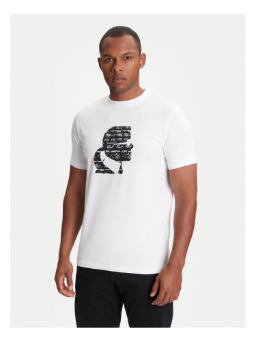 KARL LAGERFELD Тишърт 755042 553235 Бял Regular Fit