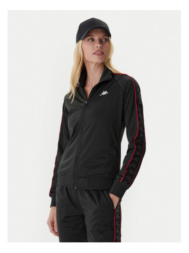 Kappa Суитшърт 301PSC0 Черен Slim Fit