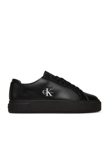 Calvin Klein Сникърси Basket Cupsole Laceup Lth Ml YW0YW01945 Черен