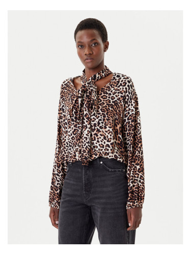 HUGO Блуза Cunea-1 50546781 Кафяв Oversize