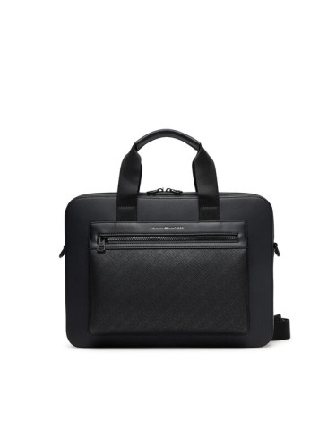 Tommy Hilfiger Чанта за лаптоп Th Monogram Computer Bag AM0AM13835 Черен