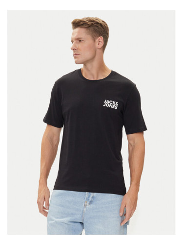 Jack & Jones Комплект 3 тишърти Corp Logo 12191762 Черен Slim Fit