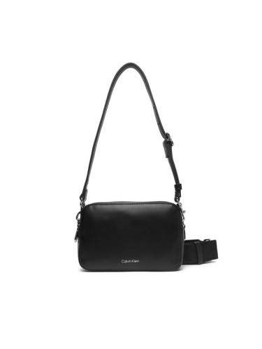 Calvin Klein Дамска чанта Webbing Double Strap Camera Bag LV04F3165G Черен