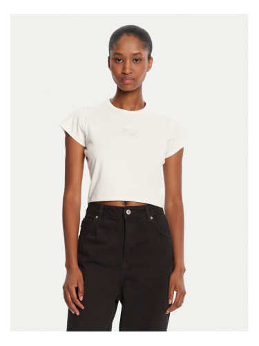 HUGO Тишърт Rhinestone 50551404 Екрю Slim Fit