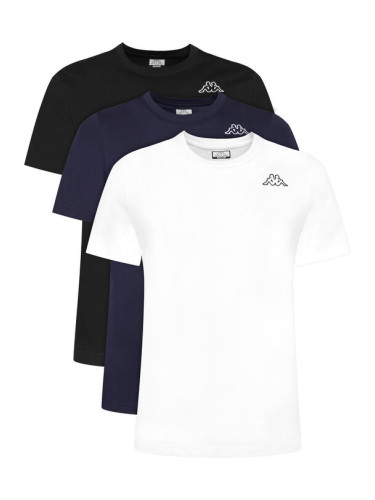 Kappa Комплект 3 тишърти Logo Sylvo 322562W Цветен Regular Fit