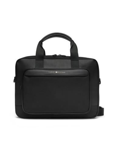 Tommy Hilfiger Чанта за лаптоп Th Foundation Computer Bag AM0AM13626 Черен